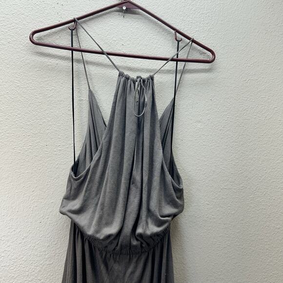 Theory Athler Maxi Dress Sundress Tie Back Faux Wrap Pockets Jersey Viscose - Picture 7 of 8